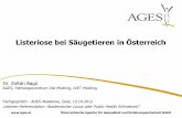 „Listeriose bei Säugetieren in Österreich“ - Zoltan Bago (AGES, IVET)