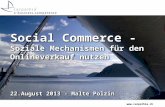 Social Commerce: Wie soziale Mechanismen den Onlineverkauf ankurbeln können