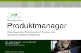 Produktmanager -  Eine praxisnaher Workshop durch Experten des Deutschen Instituts für Marketing