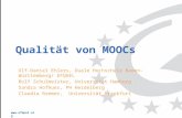 Qualität von MOOCs - Folien zum GMW Workshop mit Rolf Schulmeister, Claudia Bremer und Sandra Hofhues
