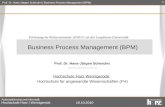 Prof. Dr. Hans-Jürgen Scheruhn | Business Process Management (BPM) Automatisierung und Informatik Hochschule Harz | Wernigerode18.10.2010 1 Prof. Dr. Hans-Jürgen.