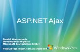 ASP.NET Ajax Daniel Walzenbach Developer Evangelist Microsoft Deutschland GmbH