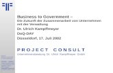 Business to Government | DoQ-DAY | Dr. Ulrich Kampffmeyer | PROJECT CONSULT Unternehmensberatung | 2002