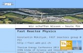 Wir schaffen Wissen – heute für morgen Fast Reactor Physics Konstantin Mikityuk, FAST reactors group @ PSI  Thorium Energy Conference.