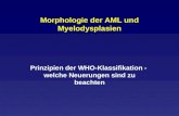 Morphologie der AML und Myelodysplasien Prinzipien der WHO-Klassifikation - welche Neuerungen sind zu beachten.