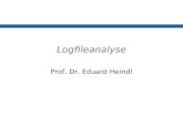 Logfileanalyse Prof. Dr. Eduard Heindl. Elemente einer Logfilezeile IP-Adresse des Clients Identit ä t des Clientrechners (normalerweise nicht verf ü