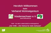 Herzlich Willkommen beim Verband Wohneigentum Niedersachsen e.V.  VWE – 60 Jahre Leidenschaft für Wohneigentum. Der VWE – Die Heimat für.