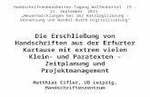 Handschriftenbearbeiter-Tagung Wolfenbüttel 19.-21. September 2011 Neuentwicklungen bei der Katalogisierung - Vernetzung und Wandel durch Digitalisierung.