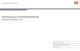 Anleitung zur Onlinebewerbung Deutsche Bahn AG Externe Personalbeschaffung Januar 2007.