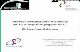 1 Der Bereich Humanressourcen und Mobilität im 6. Forschungsrahmenprogramm der EU: Die Marie Curie-Maßnahmen Nationale Kontaktstelle Humanressourcen und.