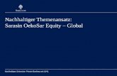 Nachhaltiges Schweizer Private Banking seit 1841. Nachhaltiger Themenansatz: Sarasin OekoSar Equity – Global.