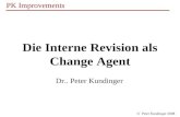 © Peter Kundinger 2008 PK Improvements Die Interne Revision als Change Agent Dr.. Peter Kundinger.