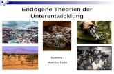 Endogene Theorien der Unterentwicklung Referent : Matthias Falke