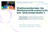 Stationenlernen im Mathematikunterricht der Sekundarstufe I Kerstin Becker (Fürst-Johann-Ludwig-Schule Hadamar) Michaela Zöller (Sophie-Hedwig-Gymnasium.