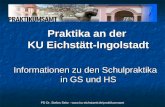 PD Dr. Stefan Seitz -  Praktika an der KU Eichstätt-Ingolstadt Informationen zu den Schulpraktika in GS und HS.