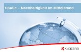 Studie – Nachhaltigkeit im Mittelstand. 2 KYOCERA MITA DEUTSCHLAND GmbH | 09.11.2013 Überblick – Warum eine Studie? Umwelt- und Wirtschaftsinteressen.