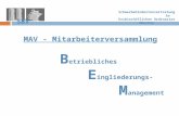 MAV - Mitarbeiterversammlung B etriebliches E ingliederungs- M anagement SBV Schwerbehindertenvertretung im Erzbischöflichen Ordinariat München.