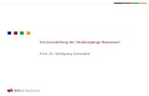 Kurzvorstellung der Studiengänge Bauwesen Prof. Dr. Wolfgang Schwalbe.