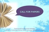 CALL FOR PAPERS CALL FOR PAPERS HammockTreeRecords Kollektiv Verein zur Förderung kritischer Kunst und junger Wissenschaft in Wien.