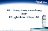 1 29. April 2008 18. Hauptversammlung der Flughafen Wien AG.