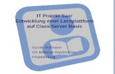 IT Projekt Saar Entwicklung einer Lernplattform auf Class Server Basis Günter Hoffmann GS Bellevue Saarbrücken Projektleitung.