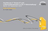 IGEL Technology ® Dr. Frank Lampe 1 Fachforum 4 "Green-IT und Lebenszykluskosten in der IT-Beschaffung Berlin, 15. September 2010 IGEL Technology Dr. Frank.