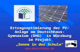 Ertragsoptimierung der PV-Anlage am Deutschhaus-Gymnasium (DHG) in Würzburg im Projekt Sonne in der Schule .