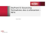 DuPont E-Sourcing Teilnahme des Lieferanten - RFX Januar 2012.