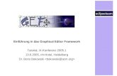 Einführung in das Graphical Editor Framework Tutorial, iX-Konferenz 2005.1 13.6.2005, nh-Hotel, Heidelberg Dr. Boris Bokowski.