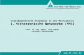 Www.fh-jena.de Verallgemeinerte Netzwerke in der Mechatronik I. Mechatronische Netzwerke (MMS) Prof. Dr.-Ing. habil. Jörg Grabow Fachgebiet Mechatronik.
