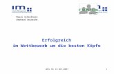 WFG HS 16.08.20071 Mario Schellhorn Gerhard Seinsche Erfolgreich im Wettbewerb um die besten Köpfe