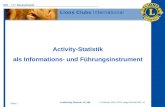 Leadership Seminar 111 NB © Februar 2010, PDG Helga Schmitt MD 111 Seite 1 Activity-Statistik als Informations- und Führungsinstrument.