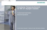 Nur für internen Gebrauch / © Siemens AG 2010. Alle Rechte vorbehalten. Erweiterter Temperaturbereich für MP 377 daylight readable Customized Automation.