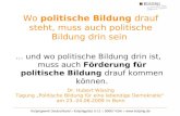 Kolpingwerk Deutschland Kolpingplatz 5-11 50667 Köln  Wo politische Bildung drauf steht, muss auch politische Bildung drin sein Dr. Hubert.