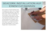 SEACORK INSTALLATION AUF EINEM CATAMARAN Als ersten Schritt fertigt man Schablonen aller Eck- Bogen und Rahmenstücke, die aus dem der vollen Korkplatte.