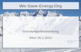 We-Save-Energy.Org Gründungsversammlung Wien 20.1.2012.