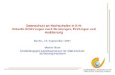 Datenschutz an Hochschulen in S-H: Aktuelle Erfahrungen nach Beratungen, Prüfungen und Auditierung Berlin, 14. September 2007 Martin Rost Unabhängiges.