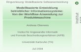 Institut AIFB Modellbasierte Entwicklung betrieblicher Informationssysteme: Von der Workflow-Anwendung zur Produktmaschine Andreas Oberweis Institut für.