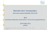 Bundesverband Deutscher Versicherungskaufleute e.V. Bonn – Berlin – Brüssel © BVK – 2011 1 Bericht des Vorstandes Bezirksverband ( NAME DES BV ) des Bundesverbandes.