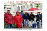 Tour de Braunschweig Treffpunkt Rathausinnenhof. Tour de Braunschweig Begrüßung der Teilnehmer durch Ratsfrau Gabriele Hübner.