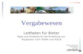 Vergabewesen Leitfaden für Bieter Tipps und Hinweise für die Erstellung von Angeboten nach VOB/A und VOL/A Rhein-Sieg-Kreis Der Landrat Zentrale Vergabestelle.