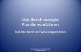 Pankower Kreis zum Beschleunigten Familienverfahren 1 Das Beschleunigte Familienverfahren bei den Berliner Familiengerichten.