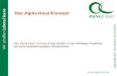 Www.alpha-mv.de IMMOBILIEN FINANZEN KONZEPTE Das Alpha-Haus-Konzept Das Alpha-Haus -Konzept bringt Struktur in die vielfältigen Angebote der verschiedenen.