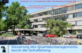 Erziehungsdepartement des Kantons Basel-Stadt Allgemeine Gewerbeschule Basel 1 Steuerung des Qualitätsmanagements durch die Schulleitung Schwerin, 11.
