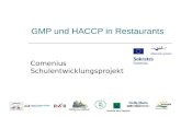 GMP und HACCP in Restaurants Comenius Schulentwicklungsprojekt Srednja šola Zagorje.