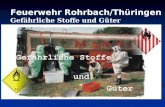 Feuerwehr Rohrbach/Thüringen Gefährliche Stoffe und Güter.