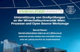 Unterstützung von Großprüfungen an der Wirtschaftsuniversität Wien: Prozesse und Open Source Werkzeuge Bernd Simon bernd.simon@wu-wien.ac.at | @km.co.at.