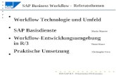 SAP Business Workflow - WI8 SAP R/3 - Präsentation FH-Konstanz Workflow Technologie und Umfeld SAP Basisdienste Mario Maurer Workflow-Entwicklungsumgebung.