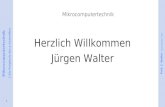 Mikrocomputertechnik 2 Die Peripherie des µ-Controllers Prof. J. Walter Stand Oktober 2007 1 Mikrocomputertechnik Herzlich Willkommen Jürgen Walter.
