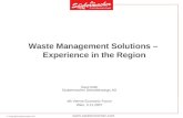 © Copyright Saubermacher AG  Waste Management Solutions – Experience in the Region Hans Roth Saubermacher Dienstleistungs AG 4th Vienna.